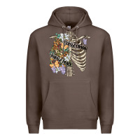 Coffee inhale peace exhale chaos chest Premium Hoodie - FaDigitalArtStudio