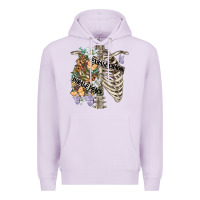 Lilac inhale peace exhale chaos chest Premium Hoodie - FaDigitalArtStudio
