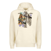 Sandshell inhale peace exhale chaos chest Premium Hoodie - FaDigitalArtStudio