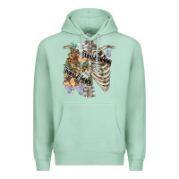 Seafoam inhale peace exhale chaos chest Premium Hoodie - FaDigitalArtStudio