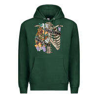 Sports Green inhale peace exhale chaos chest Premium Hoodie - FaDigitalArtStudio