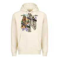 Tofu inhale peace exhale chaos chest Premium Hoodie - FaDigitalArtStudio