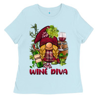 Baby Blue vine diva  gnome Ladies Tee - BarkalooDesign