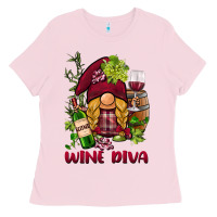 Bubblegum Pink vine diva  gnome Ladies Tee - BarkalooDesign