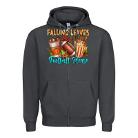 Smoke Falling Leaves Football Please Zipper Hoodie - CowhideDigitalArt