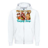White Falling Leaves Football Please Zipper Hoodie - CowhideDigitalArt