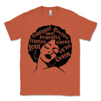 Copper Womens Strong Black Woman Afro Message Classic Tee - lanVoArt