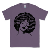Lavender Womens Strong Black Woman Afro Message Classic Tee - lanVoArt