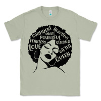 Matcha Womens Strong Black Woman Afro Message Classic Tee - lanVoArt