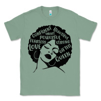 Sage Womens Strong Black Woman Afro Message Classic Tee - lanVoArt