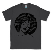 Smoke Womens Strong Black Woman Afro Message Classic Tee - lanVoArt