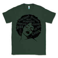 Sports Green Womens Strong Black Woman Afro Message Classic Tee - lanVoArt