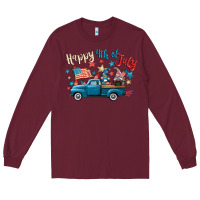 Happy 4th Of July Gnome Truck Long Sleeve Tee | Teevron