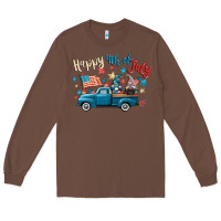 Chestnut happy 4th of july gnome truck Long Sleeve Tee - CowGirlArtShop