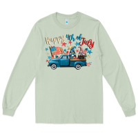 Matcha happy 4th of july gnome truck Long Sleeve Tee - CowGirlArtShop