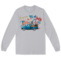 Moon Dust happy 4th of july gnome truck Long Sleeve Tee - CowGirlArtShop