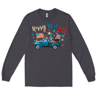 Smoke happy 4th of july gnome truck Long Sleeve Tee - CowGirlArtShop