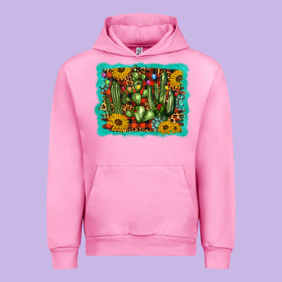 Cactus Christmas Urban Hoodie Designed By Barkaloodesign