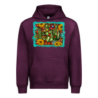 Mauve Wine cactus christmas Urban Hoodie - BarkalooDesign