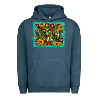 Pigment Midnight Navy cactus christmas Urban Hoodie - BarkalooDesign