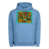 Pigment Pebble Blue cactus christmas Urban Hoodie - BarkalooDesign