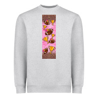 Heather Grey american football with lightning bolt  pen wrap Heavyweight Sweatshirt - BundleAndBundleShop