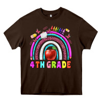 Chocolate Brown 4 th  grade Heavy Core Tee - BundleAndBundleShop