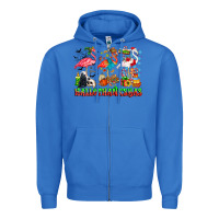 True Royal happy hallothanksmas flamingo Zipper Hoodie - CowhideDigitalArt