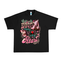 Black Boots never broke my heart Urban Heavy Tee - HowdyJamesFarm