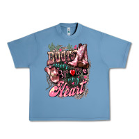 Pebble Blue Boots never broke my heart Urban Heavy Tee - HowdyJamesFarm