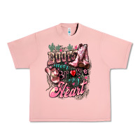 Salmon Boots never broke my heart Urban Heavy Tee - HowdyJamesFarm