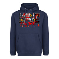 Navy red black grey white love my tribe indian headdres Heavyweight Hoodie - Artiststas