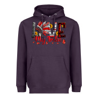 Plum red black grey white love my tribe indian headdres Heavyweight Hoodie - Artiststas