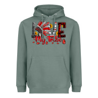 Sage red black grey white love my tribe indian headdres Heavyweight Hoodie - Artiststas
