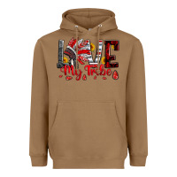 Toasted Coconut red black grey white love my tribe indian headdres Heavyweight Hoodie - Artiststas
