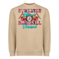Mushroom stressed blessed & baseball obsessed Heavyweight Sweatshirt - BundleAndBundleShop