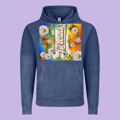 Proud With Daisies Vintage Hoodie Designed By Tumblerdesignbyshophia
