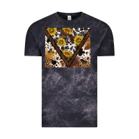 Cloud Black western sunflowers and cowhide tumbler tbs Vintage Tee - TumblerDesignByShophia