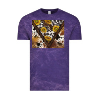 Cloud Purple western sunflowers and cowhide tumbler tbs Vintage Tee - TumblerDesignByShophia