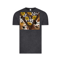Vintage Black western sunflowers and cowhide tumbler tbs Vintage Tee - TumblerDesignByShophia