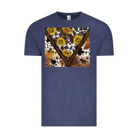 Vintage Denim western sunflowers and cowhide tumbler tbs Vintage Tee - TumblerDesignByShophia