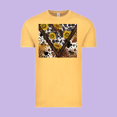 Western Sunflowers And Cowhide Tumbler Tbs Vintage Tee Designed By Tumblerdesignbyshophia