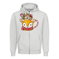 Dove Grey coffee cups animal Zipper Hoodie - CowhideDigitalArt
