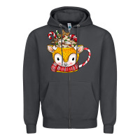 Smoke coffee cups animal Zipper Hoodie - CowhideDigitalArt