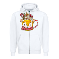 White coffee cups animal Zipper Hoodie - CowhideDigitalArt