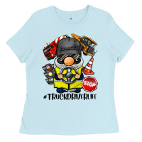 Baby Blue truck driver life gnome Ladies Tee - BarkalooDesign