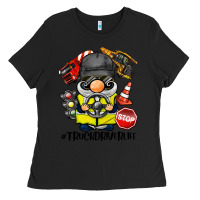 Black truck driver life gnome Ladies Tee - BarkalooDesign