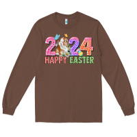 Chestnut 2024 happy easter Long Sleeve Tee - CowGirlArtShop