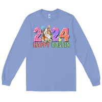 Colony Blue 2024 happy easter Long Sleeve Tee - CowGirlArtShop