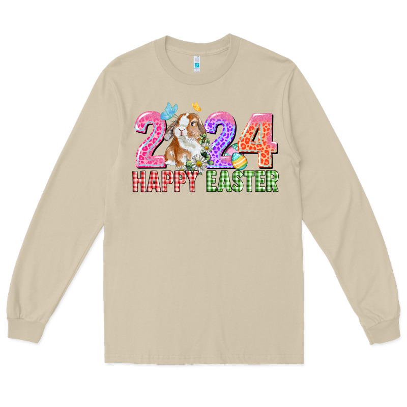 2024 Happy Easter Long Sleeve Tee by CowGirlArtShop | Teevron